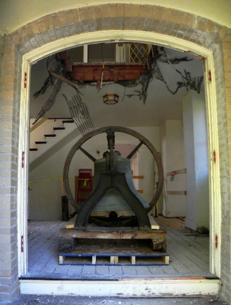 First Congregational Church in progress