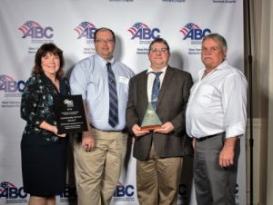 Laconia Central Fire Station Project Team (from l-r)  Carol Card (NBC Project Manager Assistant), Jonathan Smith (Warrenstreet Architects), Bruce Blazon (NBC Project Manager), Mike Regan (NBC Project Superintendent)  