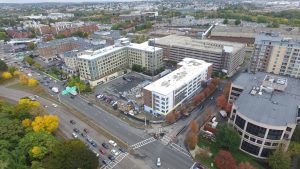 Aerial of AC Hotel Under Construction