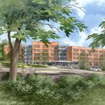 Rendering of new Residence hall 