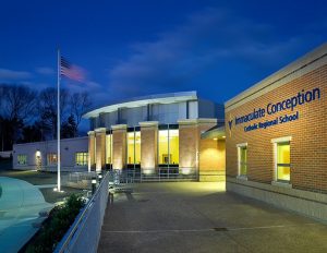 SAA Immaculate Conception Exterior / Photo courtesy of Immaculate Conception Catholic Regional School of Cranston, RI