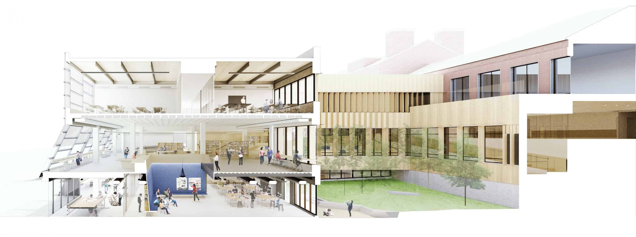 Rendering of Beaver Country Day School/NADAAA