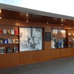 Boston College's Alumni Center display with changeable graphic recesses-1