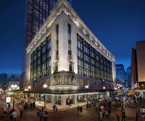 View of Burnham Building in the evening