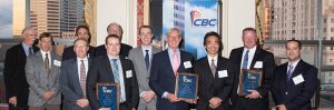 (l-r) The Bedford Family Center project team, pictured above, was the recipient of the CBC’s 3rd annual Project Team of the Year award. L-R: Fred Saehrig, Brian Wetzel, Doug Graham, Luke Glendenning, Daniel Kasica , Ty Tragellas, Chad McCullough, Steve Halstead, Shin Miyoshi, Kevin Herrick, Eric Melingonis.