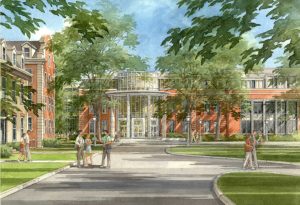 Harvard Business School's Ruth Mulan Chu Chao Center.  Rendering by Goody Clancy 