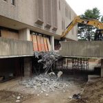 Demolition of CT College's Shain Library