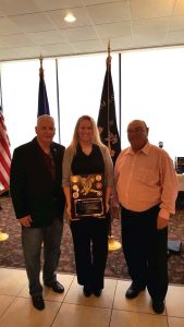 (l-r) Santi Ranno, President of Chapter 1; Bonnie Ercoli, KBE; and Ray Dionne, Vice President of Chapter 1