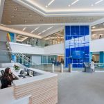 WMargulies Perruzzi Architects recently completed the new 110,000 SF, four-story global headquarters in Marlborough, Mass. for Boston Scientific Corporation (Warren Patterson Photography)