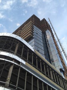 Main Structural Systems Complete for one of the residential towers, 'The Benjamin'
