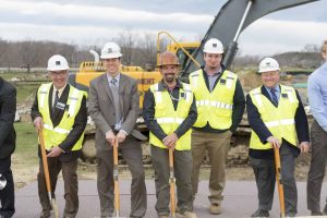 (l-r) Senior PM Phil Beati; Project Exec Mike Kearns; Superintendent Jonathan Seymour; Assistant PM Douglas Flink; and VP Ron Simoneau.