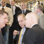 (l-r) Mayor Martin J. Walsh; Tom Goemaat, CEO Shawmut; Patrick Brophy chief of operations for the City of Boston.