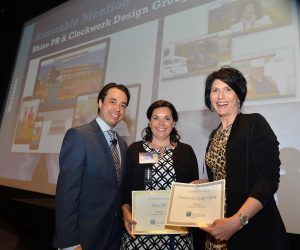 (l-r): Benjamin Sawa, president of SMPS Boston; Jennifer Shelby, CPSM, Rhino PR; Vanessa Schaefer, Clockwork Design Group. Copyright Frank Monkiewicz Photography 