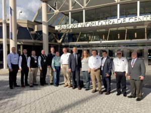 (l-r) Shawmut Executives: Shaun Carvalho, director of safety; Brandon DaSilva, assistant estimator; Matthew LeBarron, project manager; Josiah Herbert, senior project manager; Steve Ham, construction manager; Derek Whitehead, construction manager; Douglas Pilkuhn, superintendent; Les Hiscoe, CEO; Kimberley Maul, lean manager; William Cantelli, superintendent; Joubin Hassanein, project executive; Parviz Tabrizi, superintendent; Ron Simoneau, vice president.