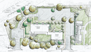 Site plan for complex, which includes townhouse apartments and healthcare offices/WBRC