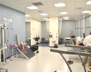 The interior of Spaulding Rehabilitation Outpatient Center