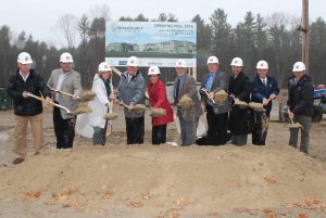 (l-r) Jerre Bryant-Westbrook City Administrator, Daniel Messier- PROCON Senior Vice President, Sherlie LaPierre- PROCON Project Manager, Jim Coughlin-CEO Northbridge Companies, Wendy Nowokunski- President Northbridge Companies, Michael Tyler-Sandy River Company, Daniel Maguire-Managing Partner Sandy River Company, Phil Germain, PROCON Vice President Estimating and Preconstruction, Matt Gilbert –Vice President Camden National Bank, Ray Mitrano Principle at Waypoint.