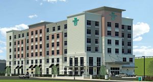 Rendering of Hitlton Homewood Suites in Worcester, MA