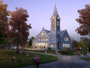 Exterior of UMass Amherst Old Chapel