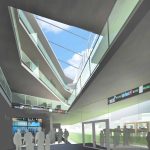 UMass Lowell Pulichino Tong Business Building lobby atrium 1