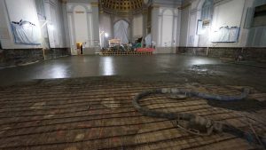 Floor pour in Cathedral