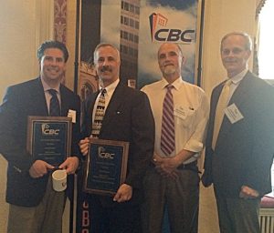 (l-r) Jeffrey Cataldo, Kent School; Eugene Torone, S/L/A/M Construction Services, Ned Chernyha, S/L/A/M Construction Services, Geoffrey Gaunt, The S/L/A/M Collaborative