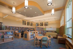 The new media center provides a wonderful space for enhanced student learning.