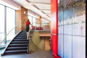 Boston University’s Alan and Sherry Leventhal Center houses the university’s visitor and admissions center/photo by Emily O'Brien