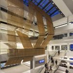 Interior of UMass Lowell University Crossing (C) Paul Warchol Photography